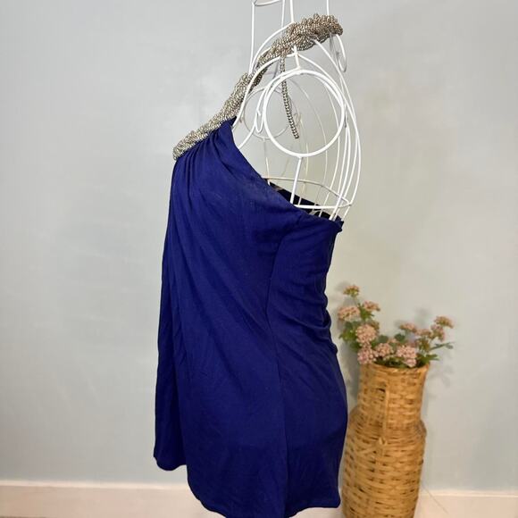 Stunning vintage y2k blue open back halter top - Picture 3 of 8